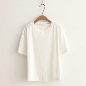 NWT YesStyle Short-Sleeve Crew Neck White T-Shirt